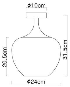 Plafonieră Globo 15548DG MAXY 1xE27/40W/230V cupru