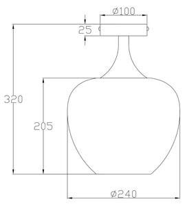 Plafonieră Globo 15548DK MAXY 1xE27/40W/230V antracit