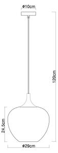 Lustră pe cablu Globo 15548H1W MAXY 1xE27/60W/230V d. 29 cm alb