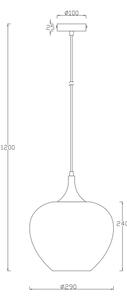 Lustră pe cablu Globo 15548H1K MAXY 1xE27/60W/230V d. 29 cm antracit