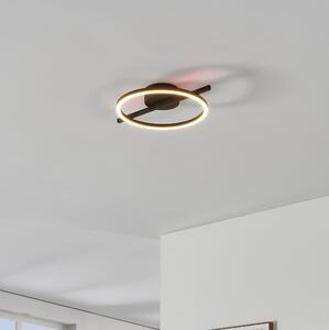 Plafonieră LED dimabilă Eglo 901113 AMANDOLO LED/17W/230V negru + telecomandă
