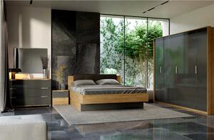 Dulap dormitor DOTA 2D2SZ, 89,6x210,4x54,6, stejar kraft/smooth grey