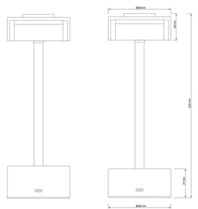 Lampă LED dimabilă de masă Globo 21026N SHIRA LED/2,5W/3,7V 2700/4000/6500K mat