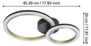 Plafonieră LED dimabilă Eglo 901223 CALLIERA LED/12W/230V negru/auriu