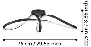 Plafonieră LED RGBW dimabilă Eglo 901158 CALAROSSA-Z LED/22W/230V negru
