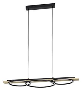 Eglo 901714-LED Lustră reglabilă BOYAL 2xLED/12,5W/230V+LED/15,5W bej/negru