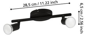 Spot LED Eglo 32429 BUZZ-LED 2xGU10/2,8W/230V 3000K negru