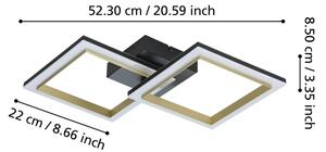 Plafonieră LED dimabilă Eglo 901225 CALLIERA LED/18,4W/230V negru/auriu