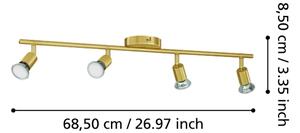 Spot LED Eglo 33187 BUZZ-LED 4xGU10/2,8W/230V 3000K auriu