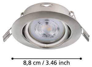 SET 3x corp de iluminat LED încastrat Eglo 901757 FAVAZZINA 1xGU10/4W/230V crom