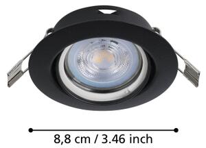 SET 3x corp de iluminat LED încastrat Eglo 901755 FAVAZZINA 1xGU10/4W/230V negru