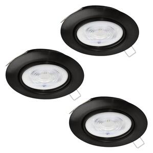 SET 3x corp de iluminat LED pentru baie Eglo 901758 FAVAZZINA 1xGU10/4W/230V IP44 negru