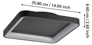 Plafonieră LED dimabilă Eglo 901252 LORETELLO LED/12W/230V negru + telecomandă