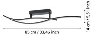 Plafonieră LED Eglo 901206 GRISOLIA LED/12W/230V 4000K negru