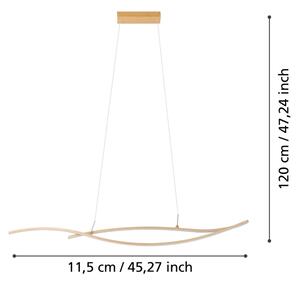 Lustră LED pe cablu Eglo 901212 GRISOLIA LED/20W/230V 4000K bej