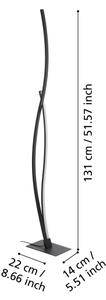 Lampadar LED Eglo 901209 GRISOLIA LED/20W/230V 4000K negru