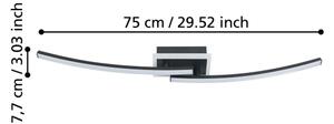 Plafonieră LED Eglo 901217 LUNGOLAGO LED/12W/230V 4000K negru