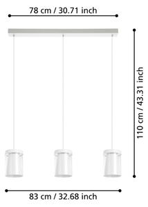 Lustră LED RGBW dimabilă pe cablu Eglo 901122 CHIUSELLO-Z 3xLED/3,7W/230V alb