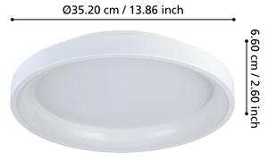 Plafonieră LED dimabilă Eglo 901248 LORETELLO LED/12W/230V alb + telecomandă