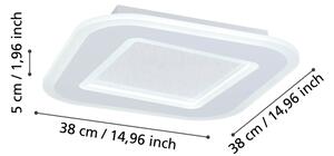 Plafonieră LED dimabilă Eglo 901234 MACCHIONI LED/20W/230V alb + telecomandă