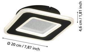 Aplică LED Eglo 901239 MACCHIONI LED/12W/230V 4000K negru