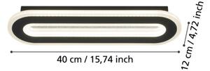 Aplică LED Eglo 901242 MACCHIONI LED/12W/230V 4000K negru