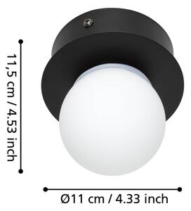 Plafonieră LED pentru baie Eglo 900659 MOSIANO LED/3,3W/230V IP44 negru