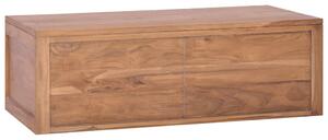 Dulap de baie suspendat, 90 x 45 x 30 cm, lemn masiv de tec