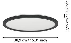 Plafonieră LED RGBW dimabilă de exterior Eglo 901464 ROVITO-Z 18,5W/230V d. 38,9 cm IP44 negru