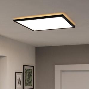 Plafonieră LED dimabilă de exterior Eglo 901457 ROVITO-R 17W/230V 50x50 cm IP44 negru + telecomandă