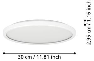 Plafonieră LED RGBW dimabilă de exterior Eglo ROVITO-Z 13,9W/230V d. 30 cm IP44 alb