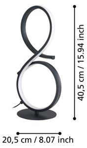 Lampă LED de masă Eglo 901269 SERPINS LED/11,4W/230V 3000K negru