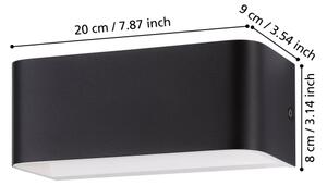 Aplică LED Eglo 901017 SANIA LED/10W/230V 3000K negru