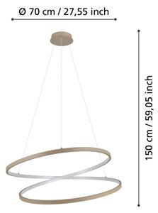 Lustră LED pe cablu Eglo 901141 RUOTALE LED/42W/230V 3000K bej