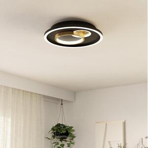 Eglo 901244 - Plafonier LED TIRIOLO LED/14W/230V+LED/8,5W negru/auriu