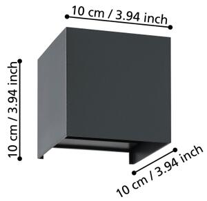 Aplică LED Eglo 901049 VALMONTONE 2xLED/1,5W/230V 3000K negru