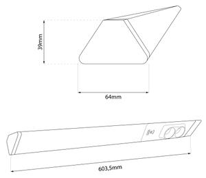Corp de iluminat LED pentru corpuri de bucătărie cu prize și porturi USB LED/18W/230V 4000K argintiu