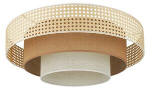 Brilagi - Plafonieră LED CEDAR LUNETA LED/26W/230V ratan/maro/crem