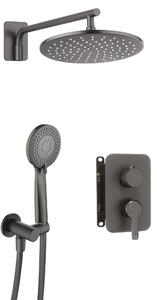 Deante Arnika, set de duș ascuns cu cap și duș manual, baterie cu pârghie cu corp cutie BOX, titan, BXYZDQAM