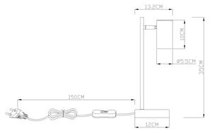 Lampă de masă Globo 57911TP ROBBY 1xGU10/5W/230V portocaliu