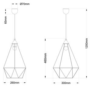 Lustră pe cablu Globo 15745H1 ZACHARY 1xE27/60W/230V d. 30 cm