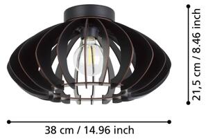 Plafonieră Eglo 900999 COSSANO 1xE27/40W/230V d. 38 cm negru