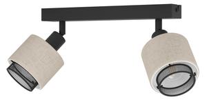 Aplică Eglo 43657 ROSLEY 2xE14/40W/230V negru/bej