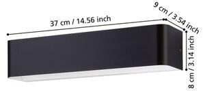 Aplică LED Eglo 901018 SANIA LED/12W/230V 3000K negru