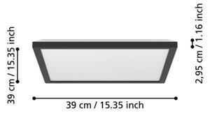 Plafonieră LED de exterior Eglo 901443 ROVITO 17,6W/230V 39x39 cm IP44 negru