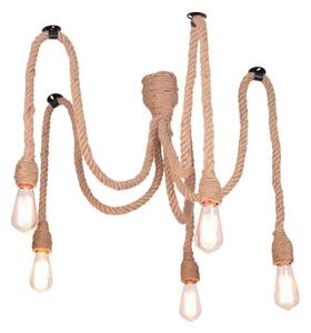Lustră LED pe cablu ROPE CASA 5xE27/10W/230V păianjen