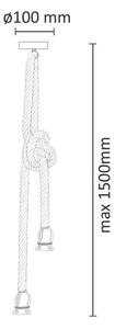 Lustră LED pe cablu ROPE 2xE27/10W/230V