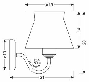 Lampă de perete ROSSINI 1xE27/40W/230V