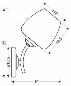 Lampă de perete ZINA 1xE27/40W/230V