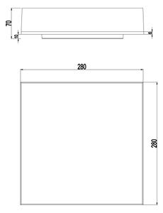 Plafonieră LED pentru baie Top Light BOXTER LED/24W/230V IP54 28x28 cm